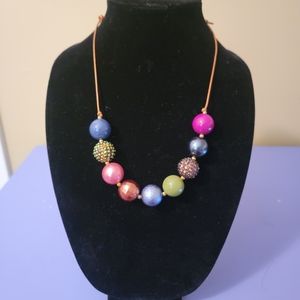 Multi colored beaded necklace
